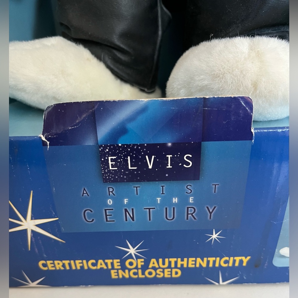 New Vintage Spencers ELVIS PRESLEY BEAR “Jailhouse Rock”In Box White Teddy Bear - Picture 10 of 10